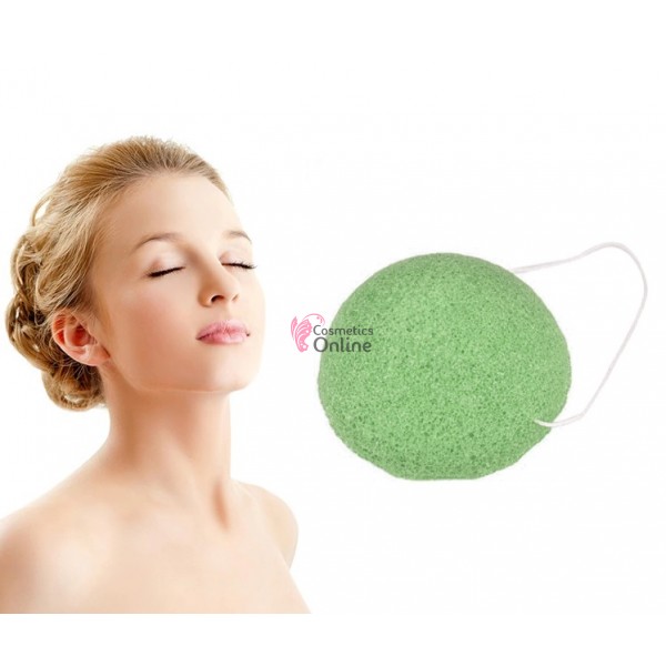 Burete Konjac cu argila KOJ005 Verde pentru ten